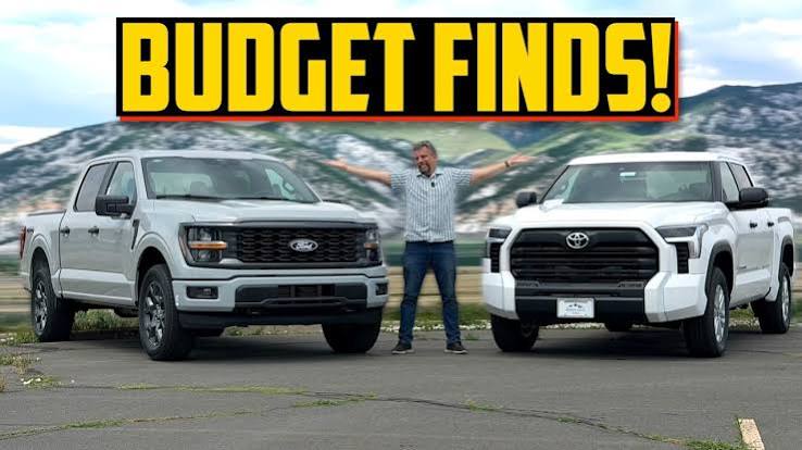 To convey that cost is a factor- need budget- when buying a pick-up truck.